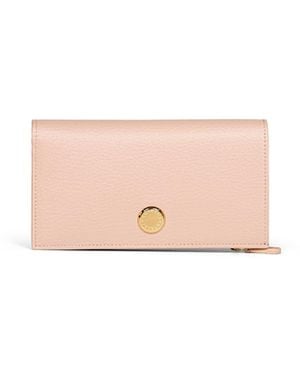 Stella McCartney Blush Logo Vertical Tri-Fold Wallet - Pink