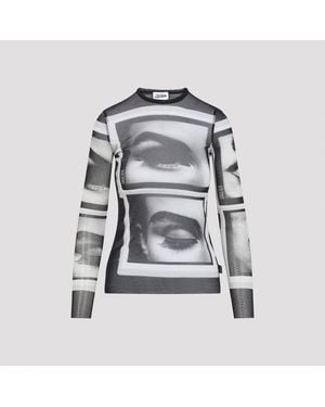 Jean Paul Gaultier Eyes And Lips Top - Grey