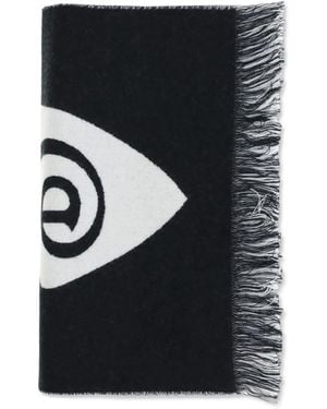 Burberry Wool Logo Scarf - Black