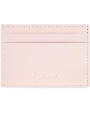 McQueen Leather Card Case - Pink