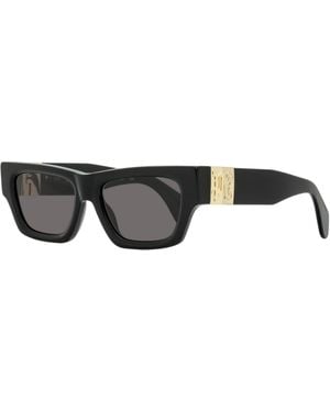 Palm Angels Magnolia Rectangular Sunglasses Peri10J 1007- 53Mm Plastic (Acetate) - Black