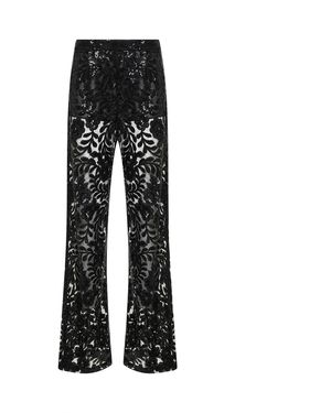 Golden Goose Sequin-Embroidered Tulle Journey Trousers - Black