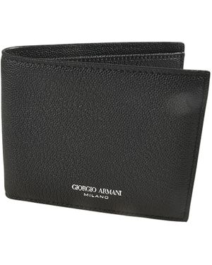 Giorgio Armani Logo Detail Wallet - Black
