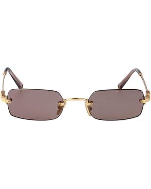Miu Miu Sunglasses Metal Frame - Brown