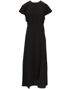 Matteau V-Neck Midi Dress - Black