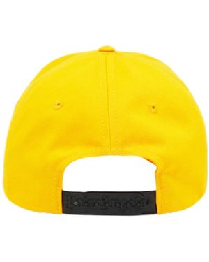Palm Angels Curved Logo Baseball Cap Accessories Beanies & Hats - Yellow