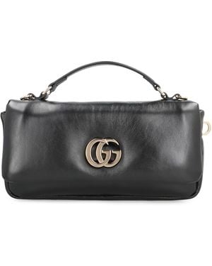 Gucci Small Leather Flap Handbag Lamb Handbags - Black