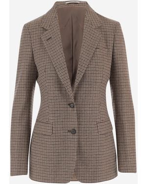 Tagliatore Single-Breasted Wool Jacket - Brown