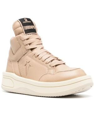 Rick Owens Turbowpn Mid Trainers - Natural