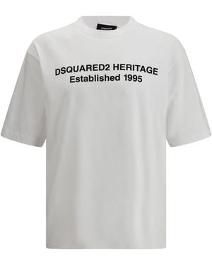 DSquared² Logoed T-Shirt Cotton T-Shirts - Gray