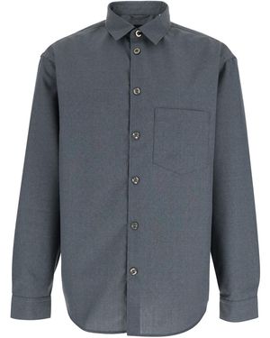 Le Plain Shirt With Classic Collar - Blue