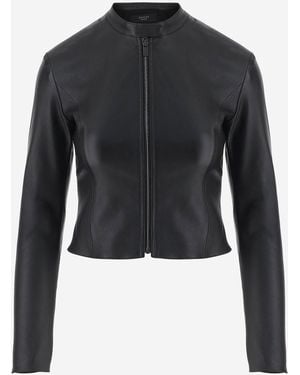 Gucci Lightweight Stretch Leather Jacket Lambskin - Black