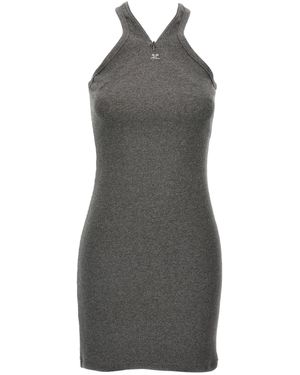 Courreges 'Criss Cross 90'S Mini' Dress - Grey