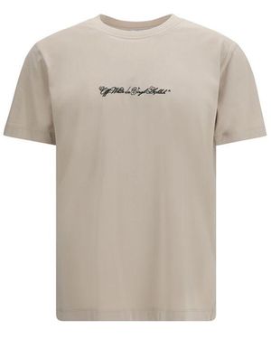 Off-White c/o Virgil Abloh Cotton T-Shirt - Natural