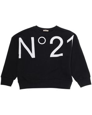 N°21 Crewneck Sweatshirt Cotton Hoods & Sweatshirts - Black