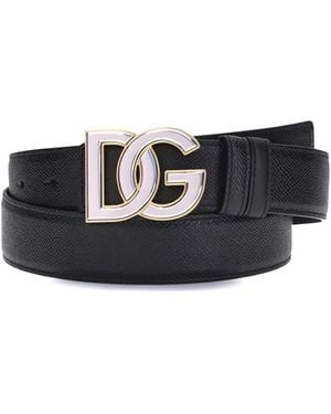 Dolce & Gabbana Leather Belt - White