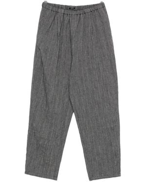 Apuntob Wool And Linen Blend Trousers - Grey