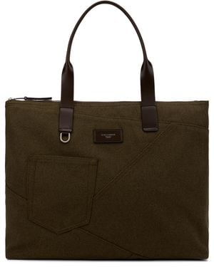 Dolce & Gabbana Tote Bag Adamo Patchwork-Dark/Dark Cotton - Brown