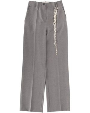 Circus Hotel Tailored Straight Leg Pants Main: Virgin Wool Pants - Gray