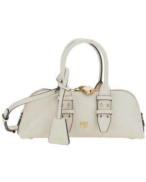 Pinko 'Bowling Bag Horizontal' Handbag With Adjustable And Remov - Natural