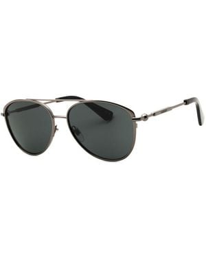 Burberry Sunglasses Aviator Full Rim, Grigio Frame And Dark Lens Be3157131687 - Black