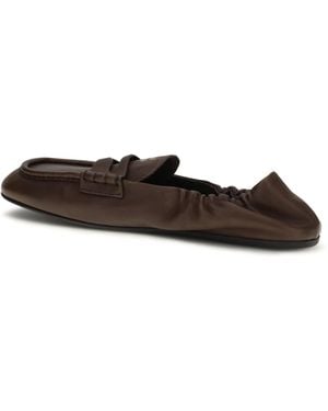 Miu Miu Loafers Ruches Nappa Leather Lambskin - White