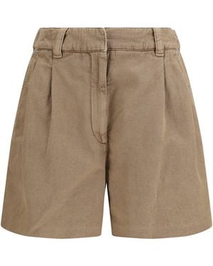 Brunello Cucinelli Linen Shorts - Natural