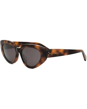 Celine Sunglasses Cat Eye Full Rim, Havana Frame And Lens Cl40286F53A - Brown