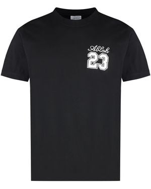 Off-White c/o Virgil Abloh Cotton Crew-Neck T-Shirt T-Shirts - Black