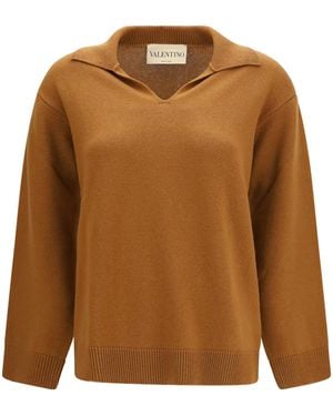 Valentino Cashmere V-Neck Jumper Kashmir/Capra Hircus - Brown