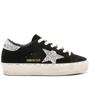 Golden Goose Hi Star Leather Sneakers - Black