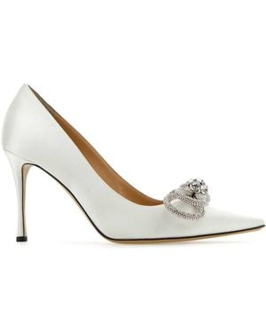 Mach &amp; Mach Satin Court Shoes - White