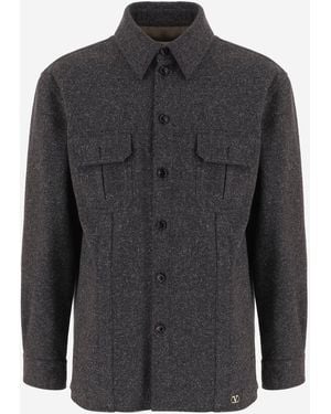 Valentino Jacket Wool-Blend - Gray