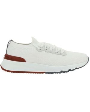 Brunello Cucinelli Cotton Low Top Trainers - White