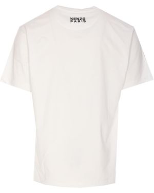 KENZO ケンゾー 'Gots Happy Tiger' White Crewneck T-Shirt KENZO Gots Happy Tiger Crewneck T-Shirt in White for Men | Lyst