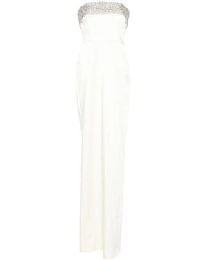 New Arrivals Strapless Embellished Dress Polyester Evening - White