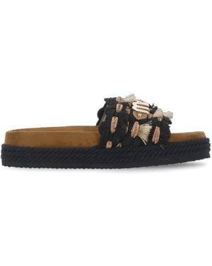 Mou Monoband Rope Sandals - Black