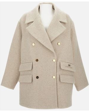 Elisabetta Franchi Peacoat - Natural