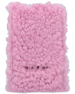 Marni Shearling Phone Case - Pink