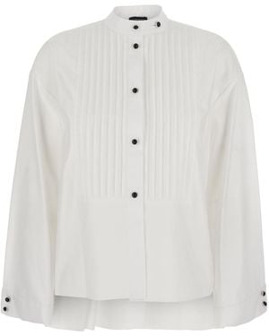 Emporio Armani Long Sleeve Cotton Shirt - White
