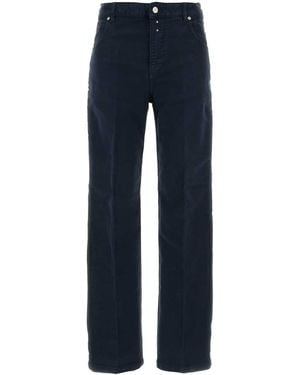 Victoria Beckham Dark Cotton Julia Pant - Blue