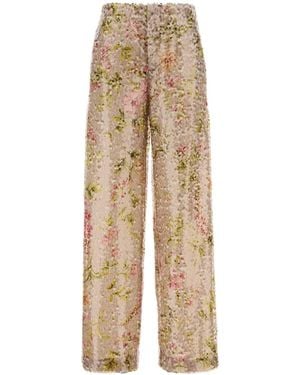 Alberta Ferretti Sequins Pant - Natural