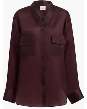 KHAITE Khaite Silk Utility Shirt - Purple