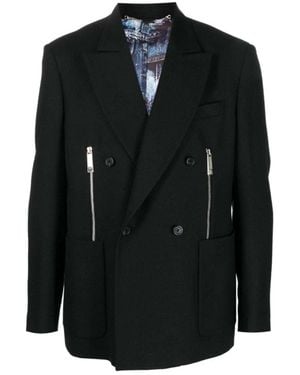 John Richmond Double-Breasted Blazer - Black