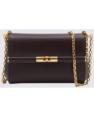 Dolce & Gabbana Dark Leather Marlene Crossbody Bag - Black