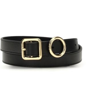 Jacquemus Small Leather Regalo Belt - White