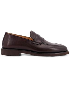 Brunello Cucinelli Leather Loafers - Brown