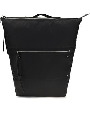 Maison Margiela Zip Line Backpack Polyamide Backpacks - Black