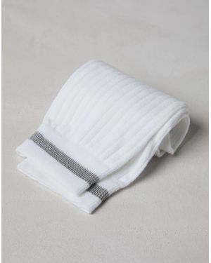 Brunello Cucinelli Ribbed Cotton Socks - Grey