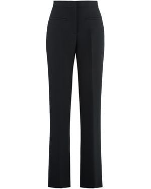 MSGM Crêpe Tailored Pants Elastane Flared - Blue